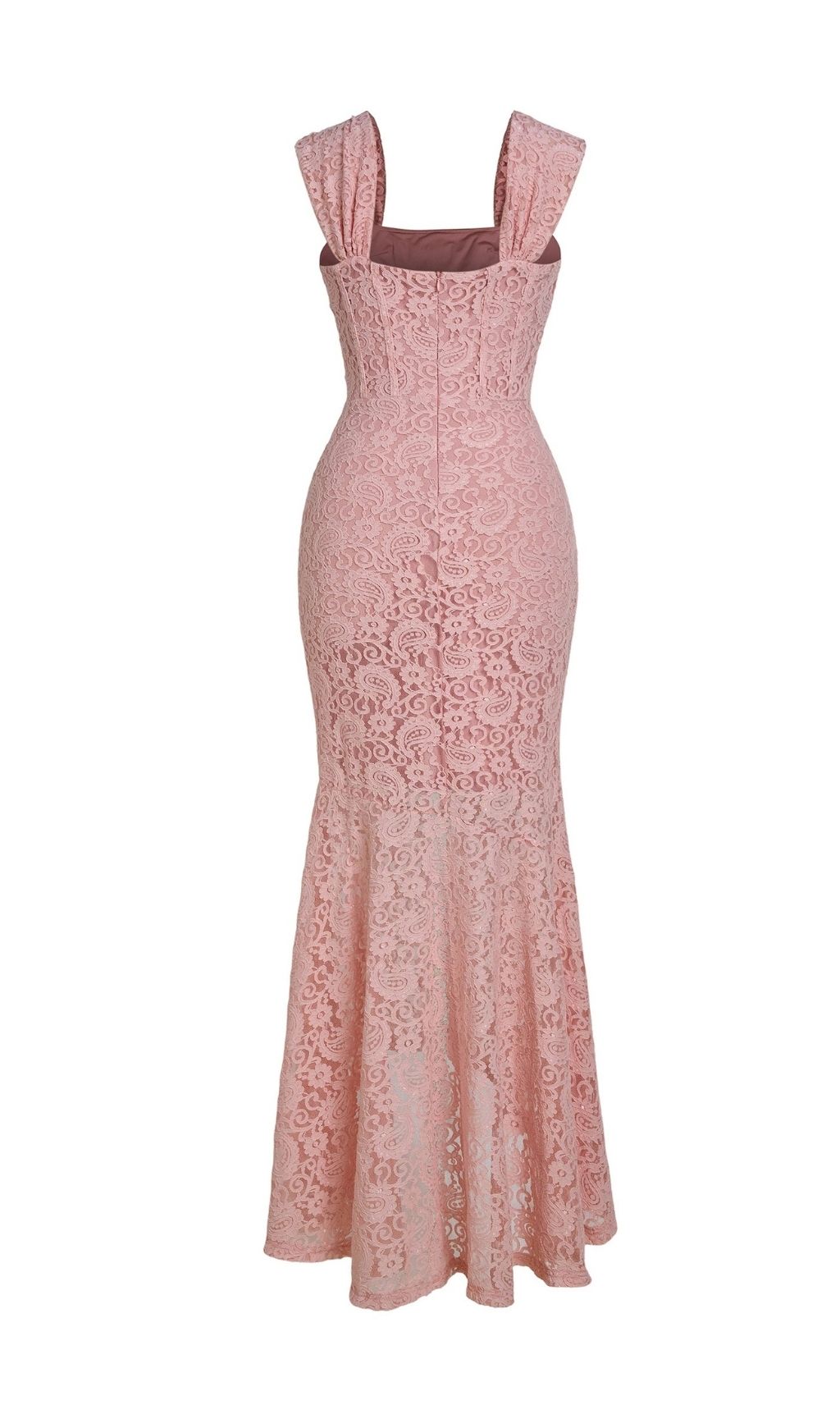 0807e1cb15e13c87ec1e5b794a9a2c20 Vivien Lace Gathering Maxi Dress - Pink