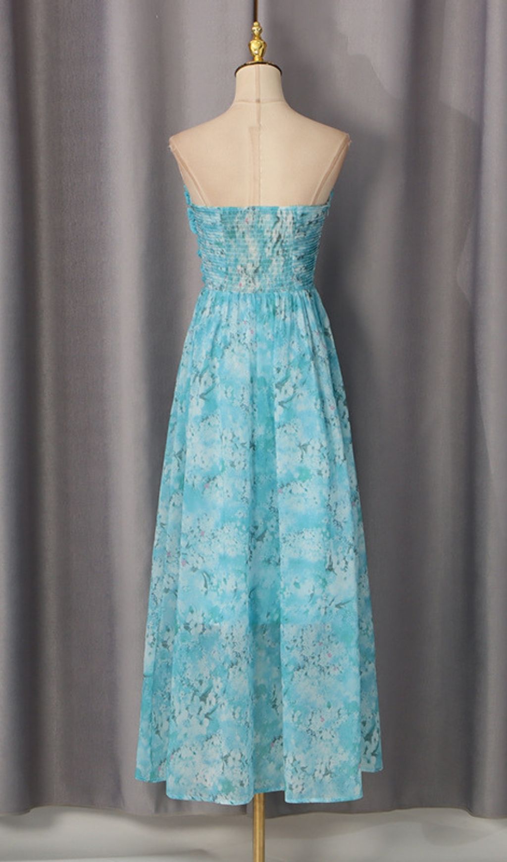 0897c47ac5b476fd8e0c937fb05dc09f Rexion Strapless Flower Maxi Dress