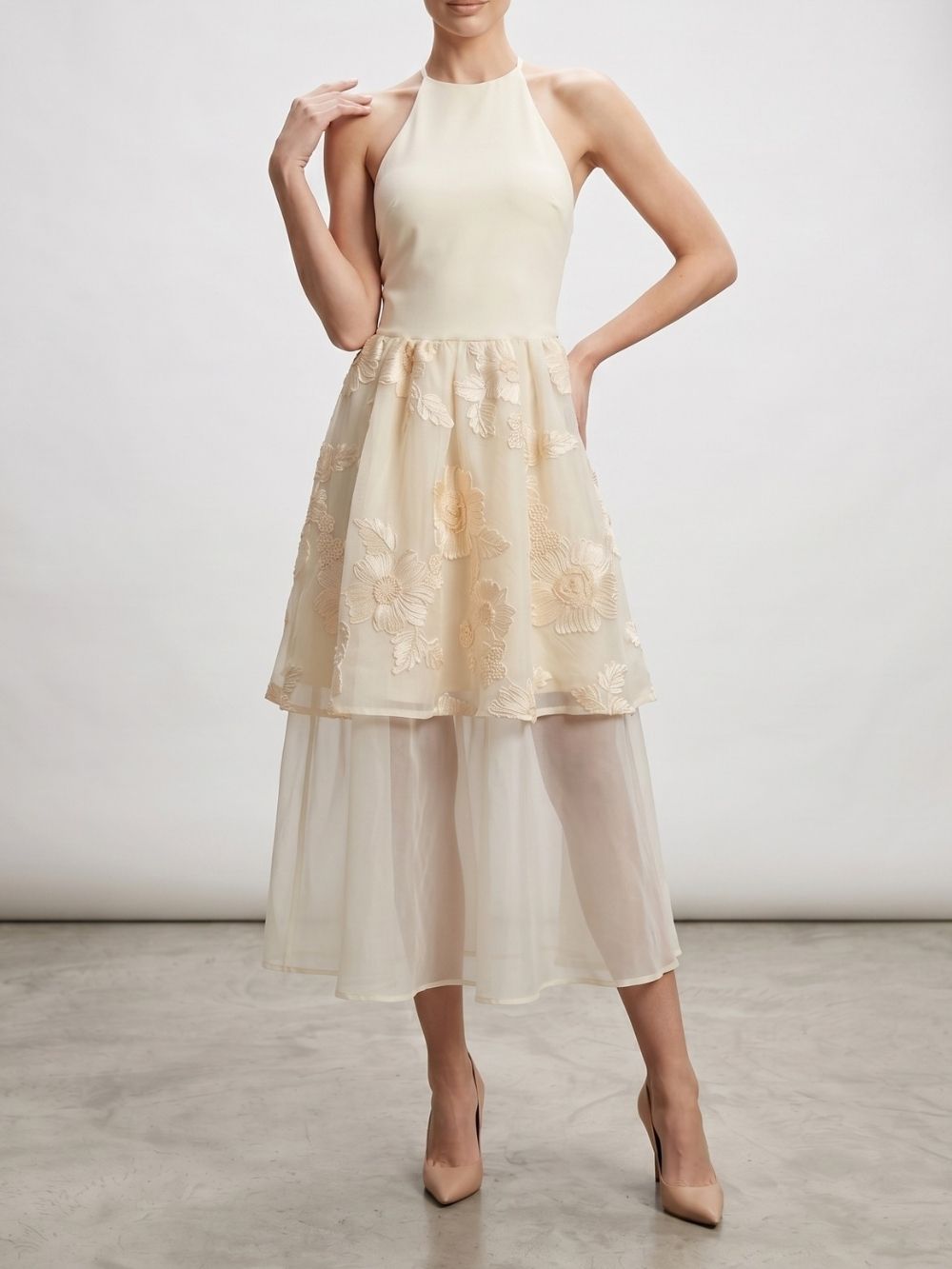 Maik Halter Flower Midi Dress - OWNCI Maik Halter Flower Midi Dress - OWNCI