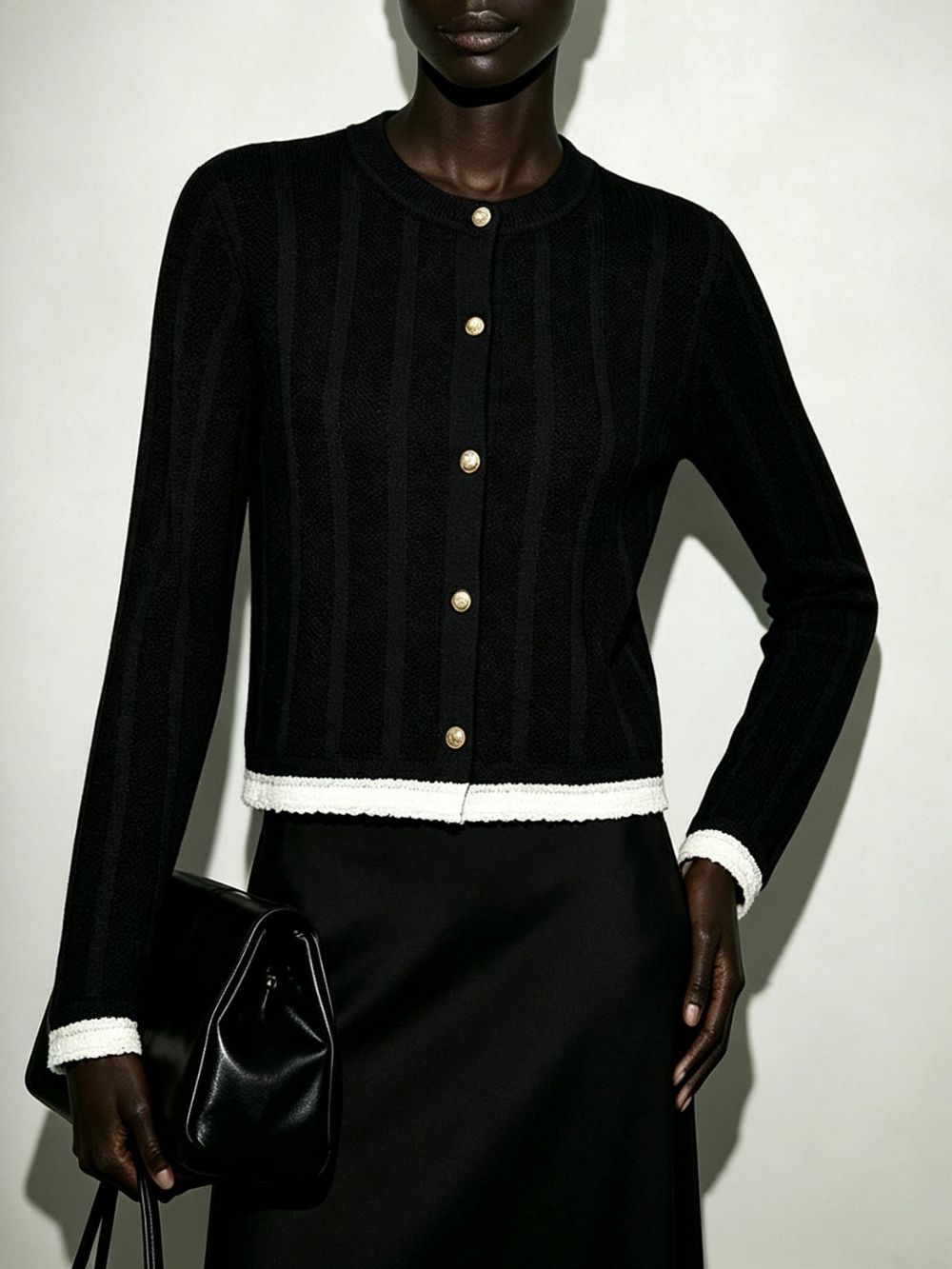 Makana Black Knit Cardigan