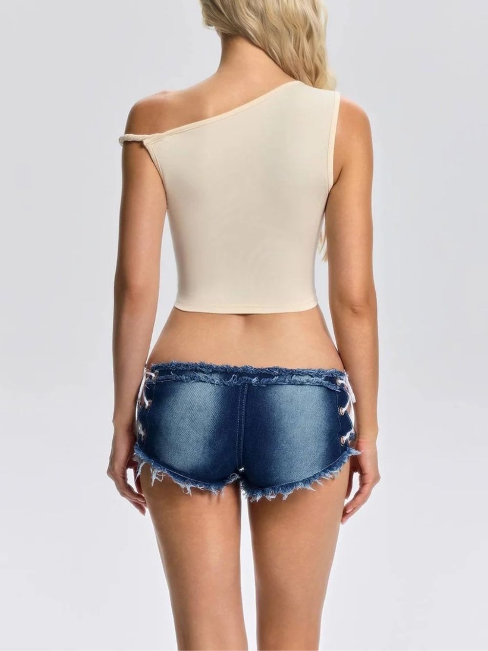 Brinova One Shoulder Printed Crop Top - OWNCI