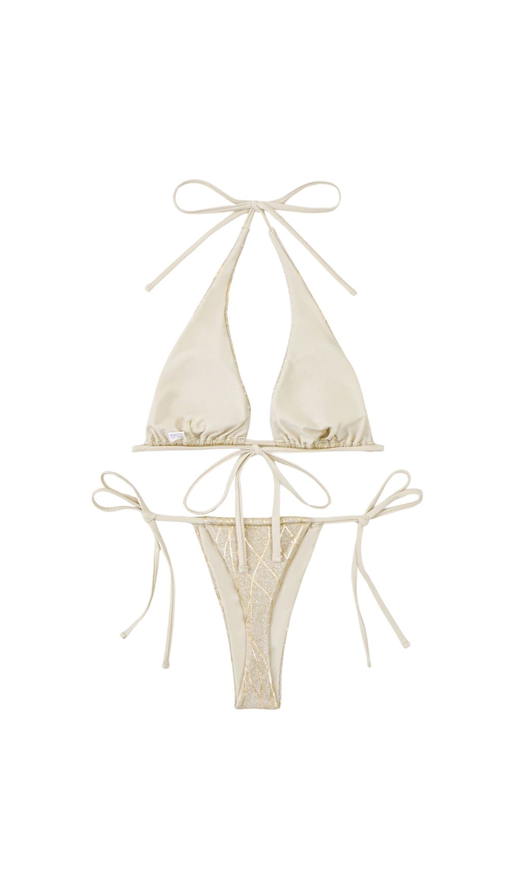 Fashionslee Women Leena Gold Bikini Two-Piece Set