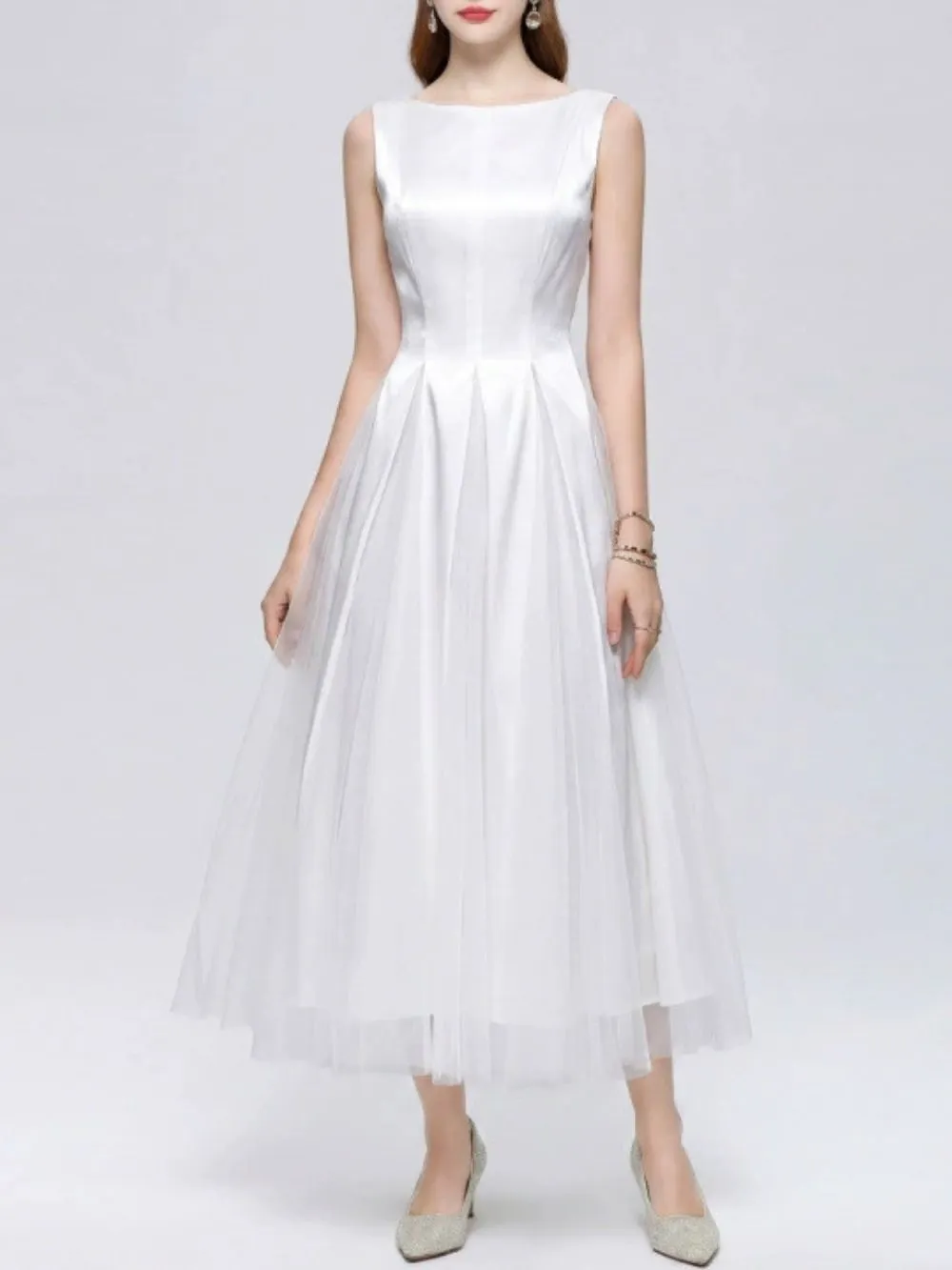 Mahina Sleeveless Mesh Midi Dress - OWNCI Mahina Sleeveless Mesh Midi Dress - OWNCI