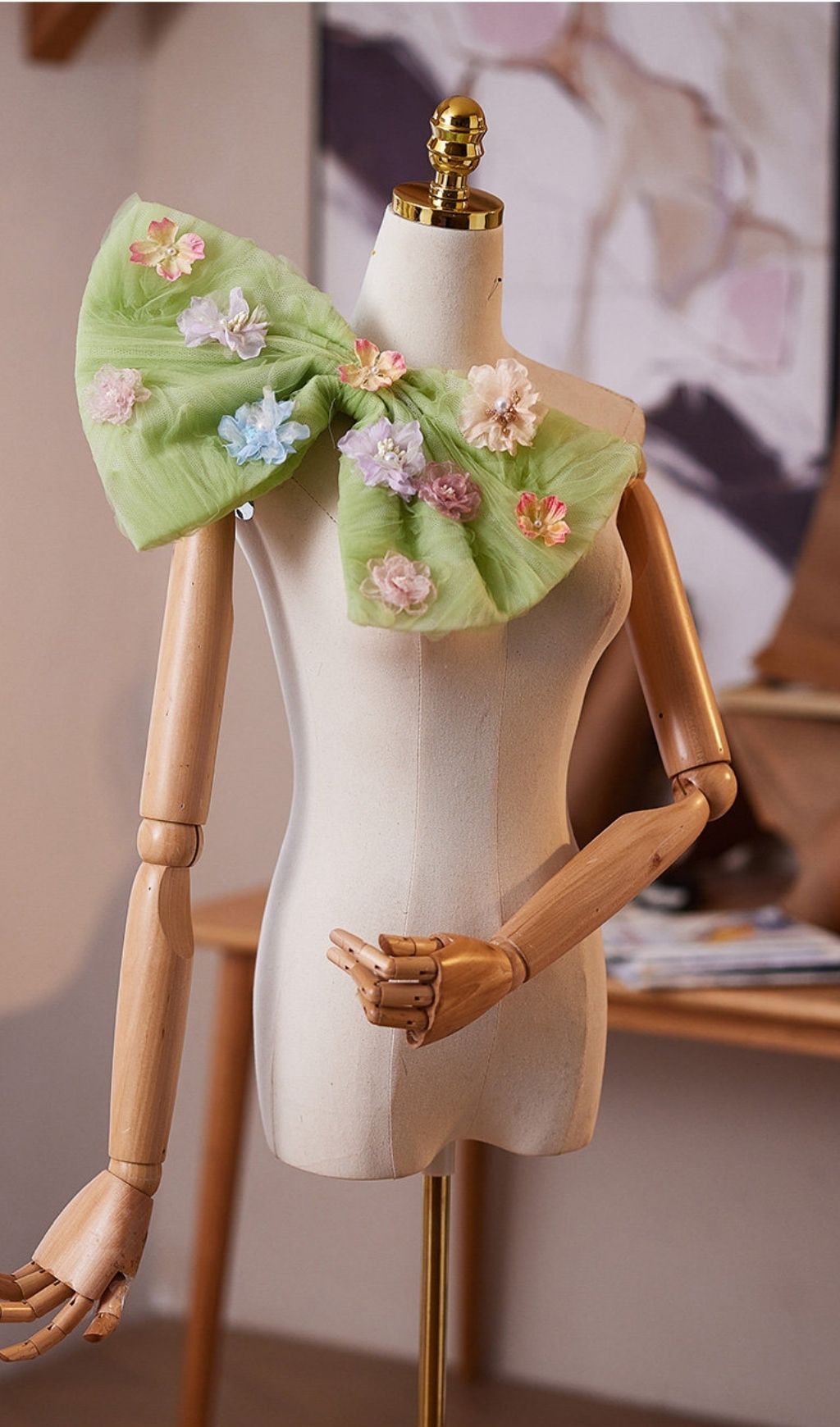 Leilexi Green Bow Dress Accessories