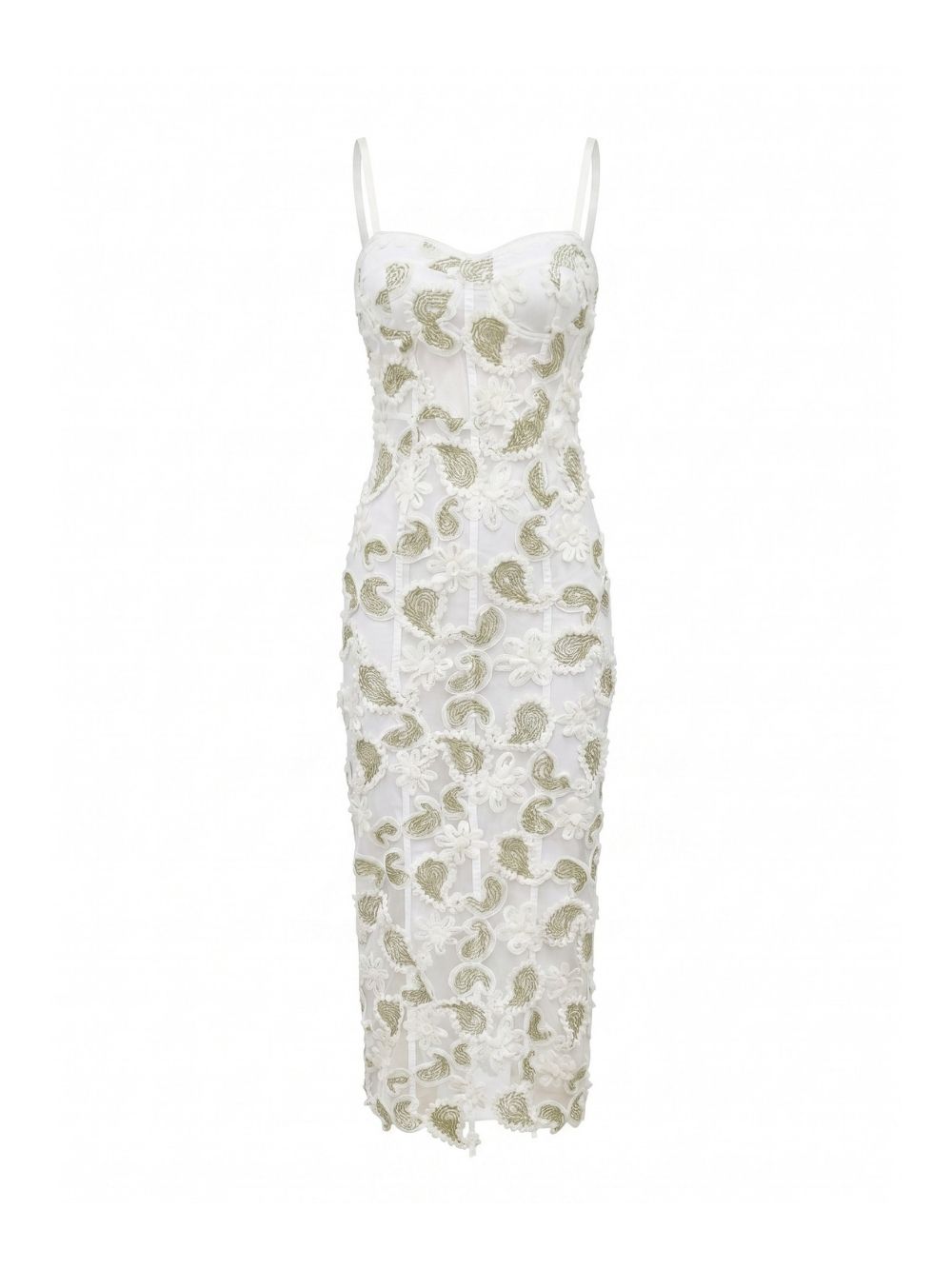 Maili Strappy Lace Midi Dress - OWNCI