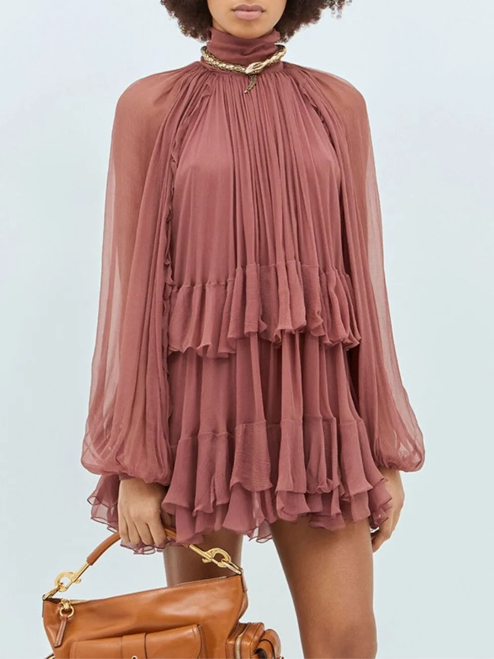 Malak Long Sleeve Mini Dress