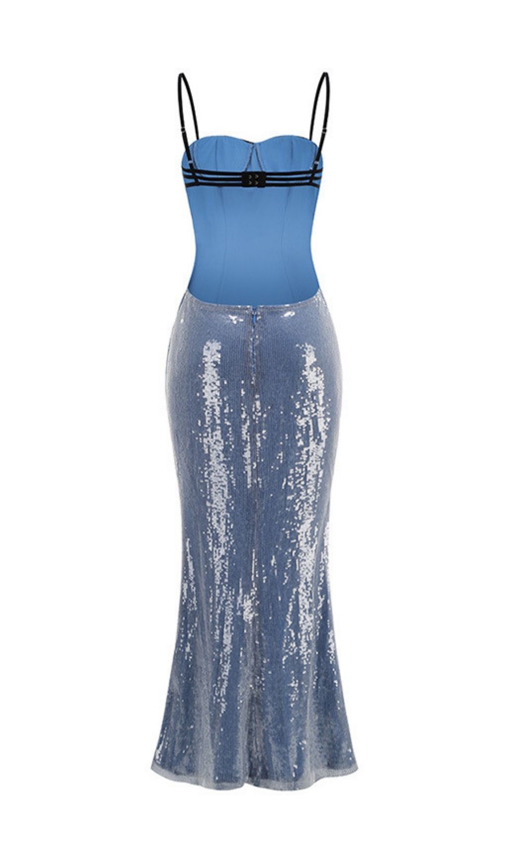 133d8c73c53dfab4aa64d0f180207088.jpg Fashionslee Women Maelie Blue Strappy Sequin Maxi Dress
