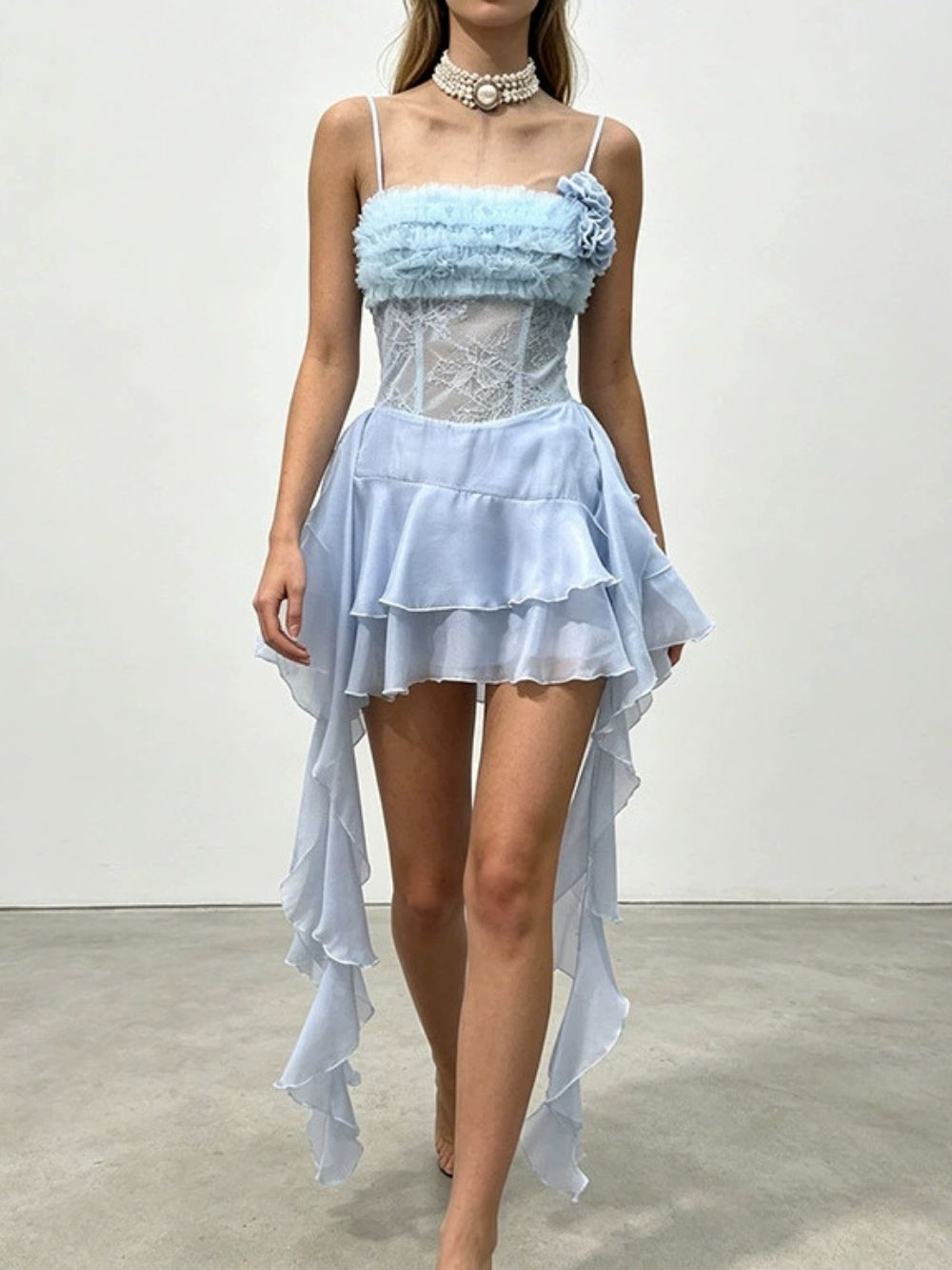 Madlyn Strappy Lace Mini Dress - OWNCI Madlyn Strappy Lace Mini Dress - OWNCI