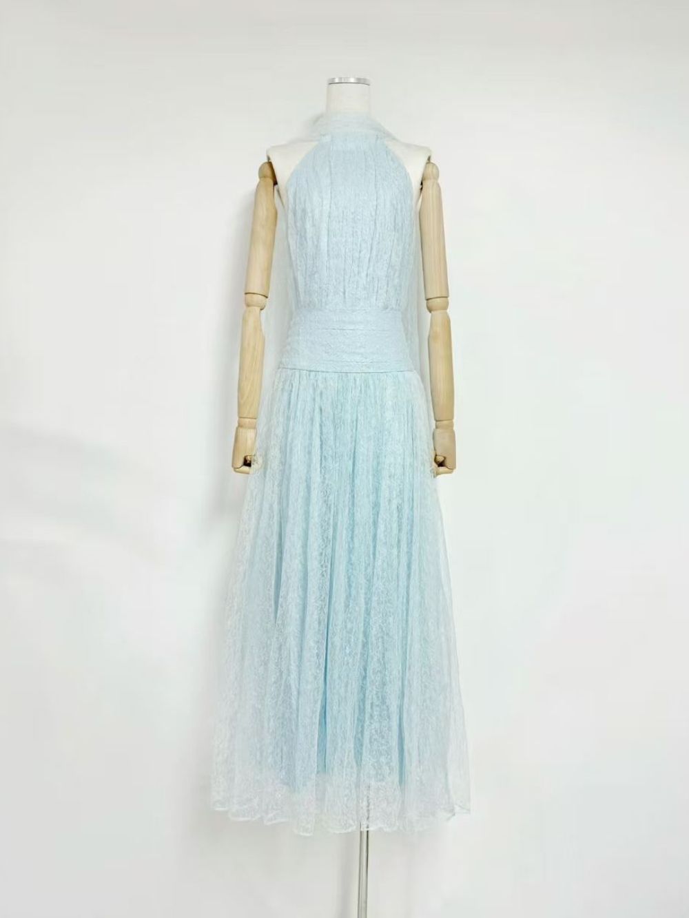 13f98cf49ab2e9e605e536b227ce276e Mabli Halter Mesh Maxi Dress