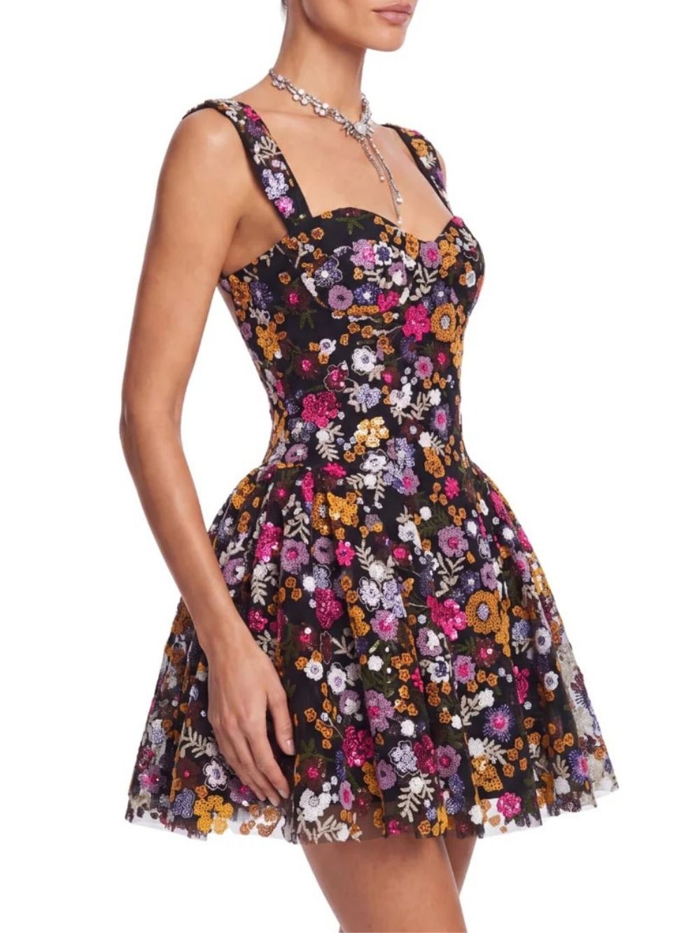 1558b4a707d6df03612b5164c733b403.jpg Fashionslee Women Galenx Embroidered Flower Sequin Mini Dress