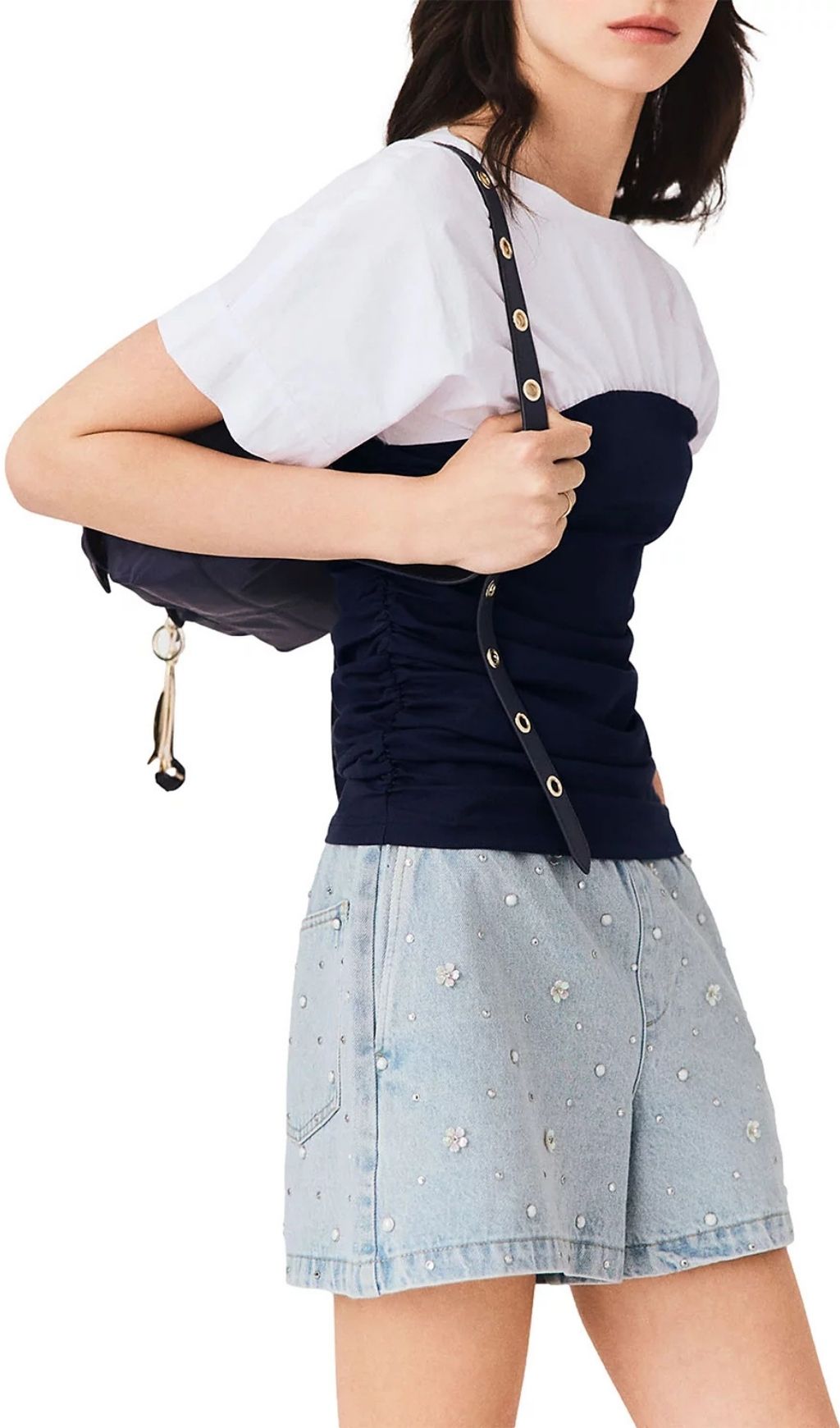 Fashionslee Women Pleated Jersey Top
