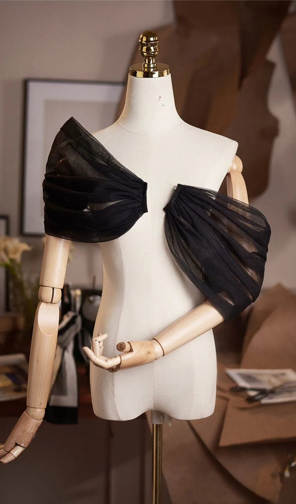 Lei Black DIY Mesh Shawl - OWNCI Lei Black DIY Mesh Shawl - OWNCI