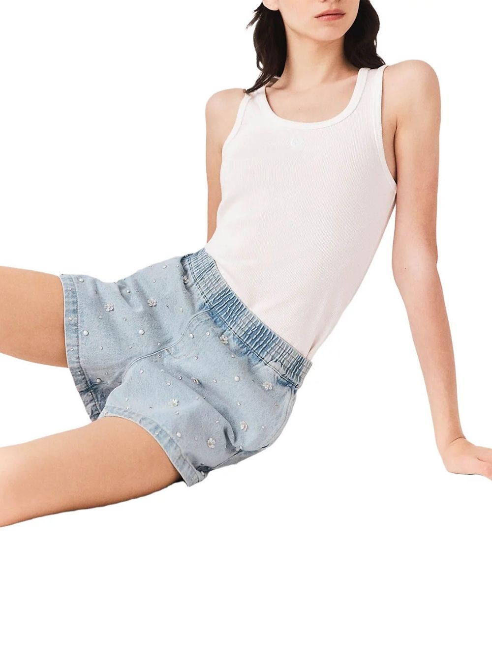 15f6091f1835a32ed84c651390b7d66e Floral Denim Shorts