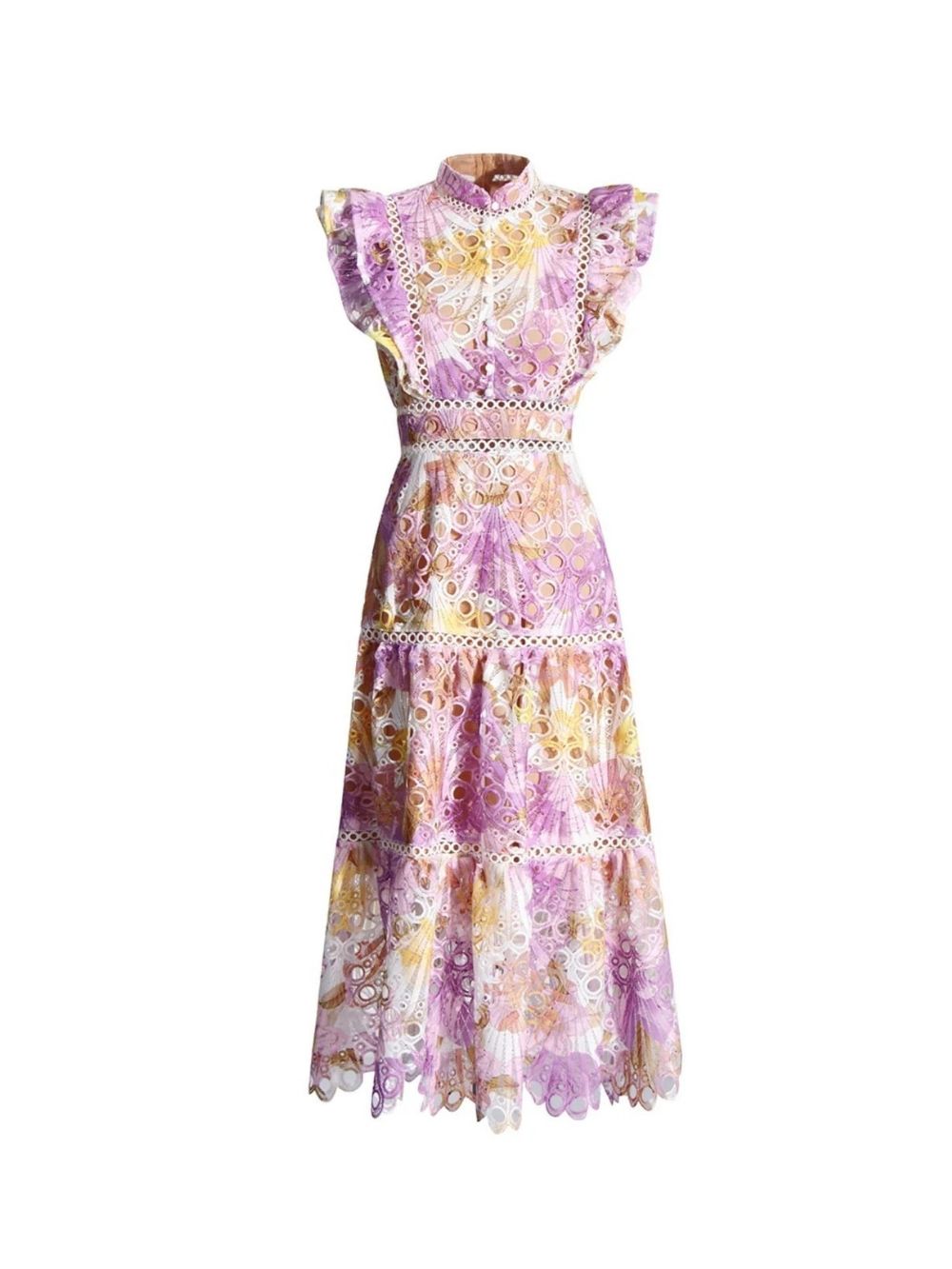 Verian Sleeveless Embroidered Maxi Dress