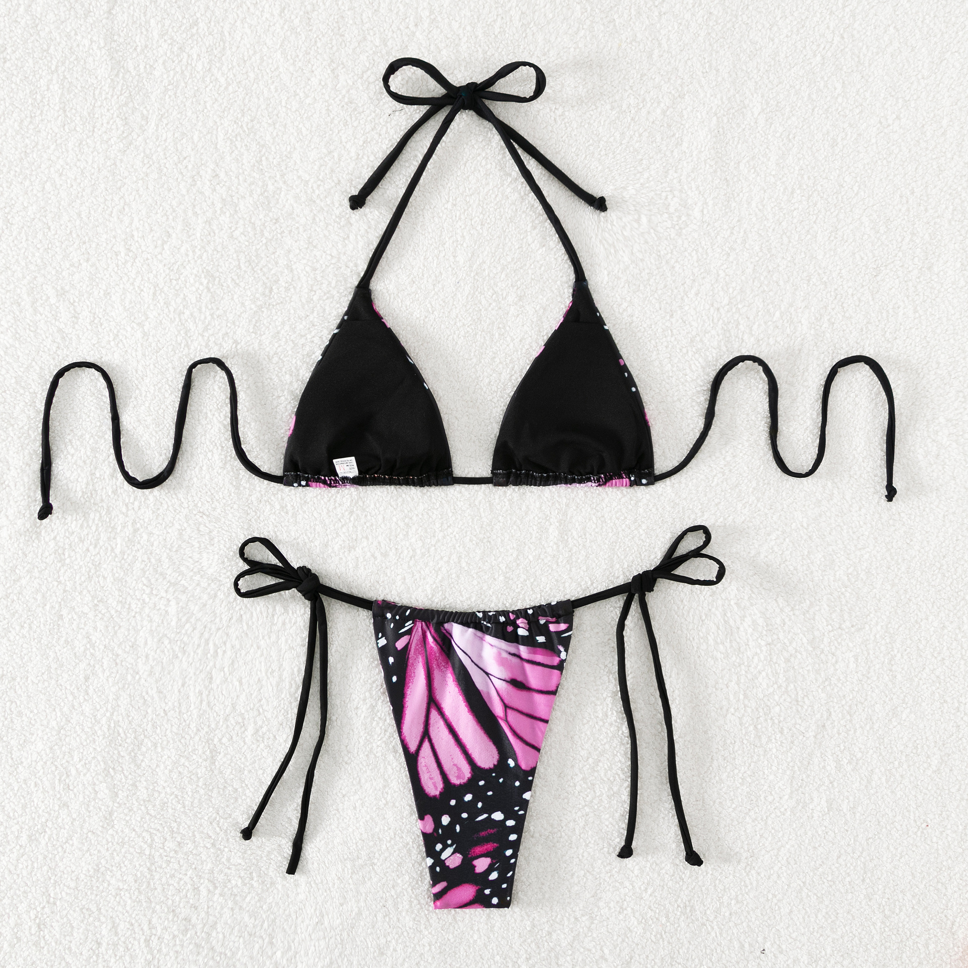 Fashionslee Women Lefty Pink Printed Bikini Two-Piece Set