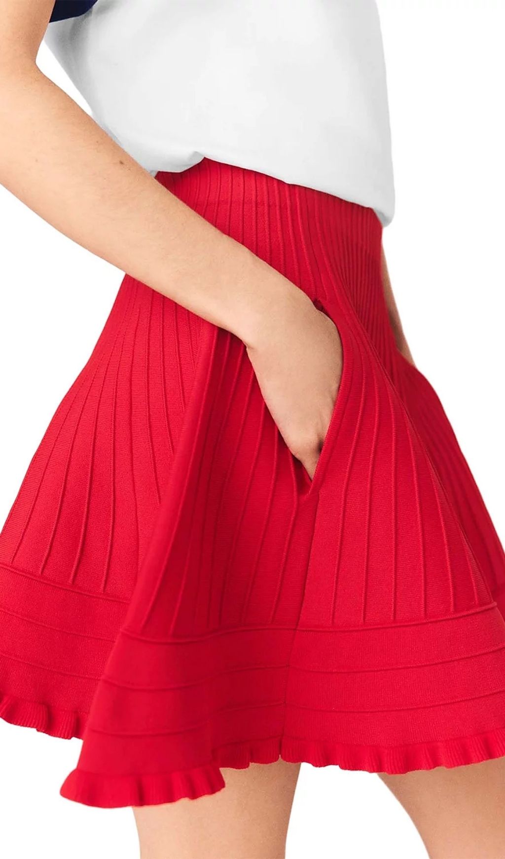 Fashionslee Women Compact Knit Short Skirt