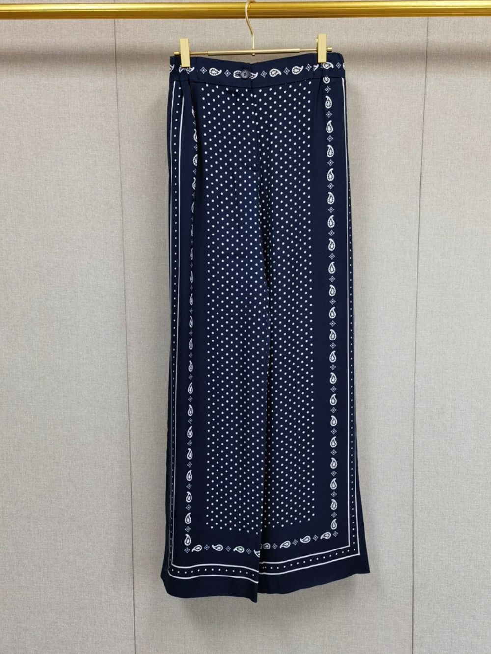 Bandana Print Wide Leg Pants