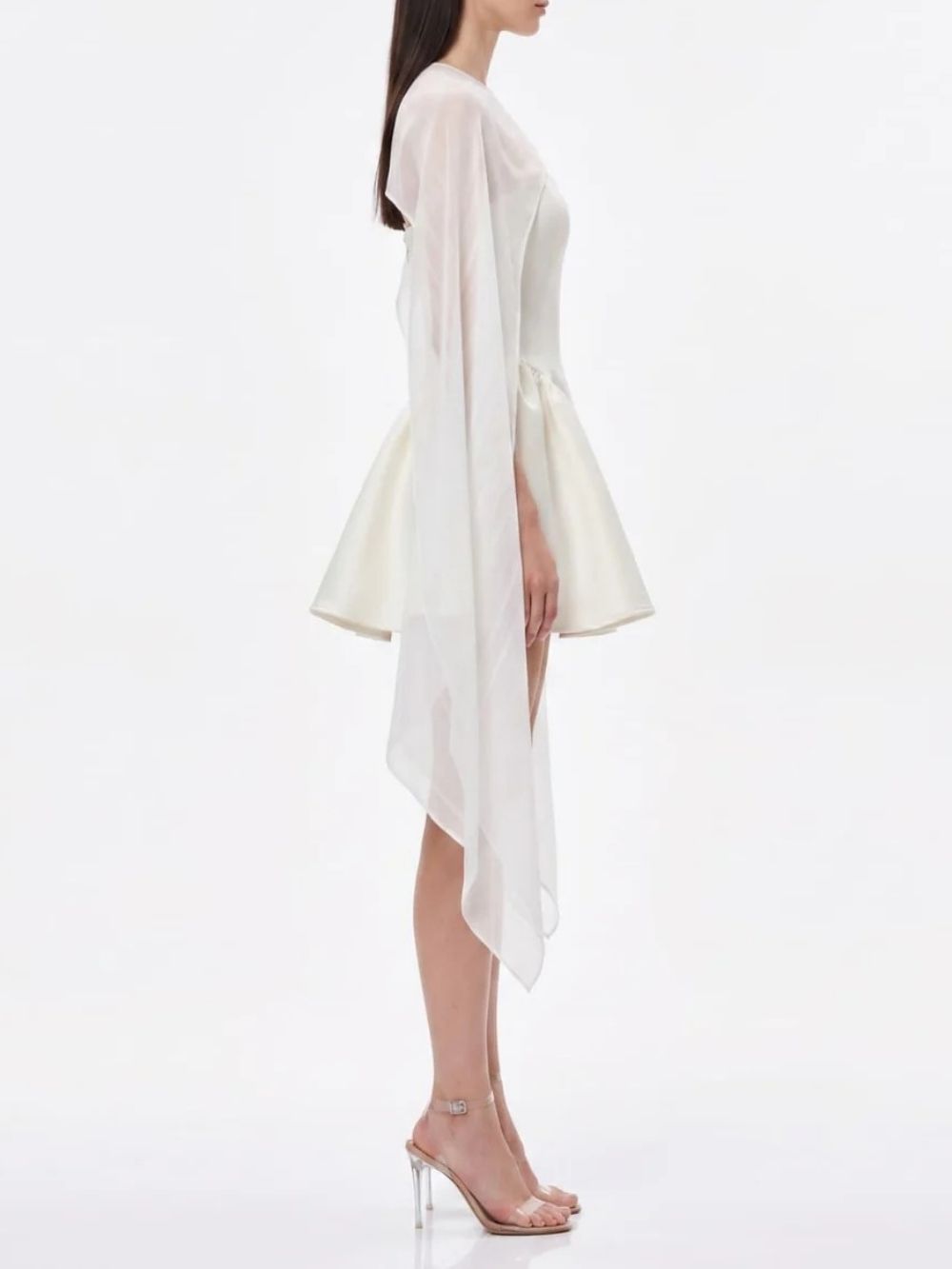 Fashionslee Women Yaven Strapless Cloak Mini Dress