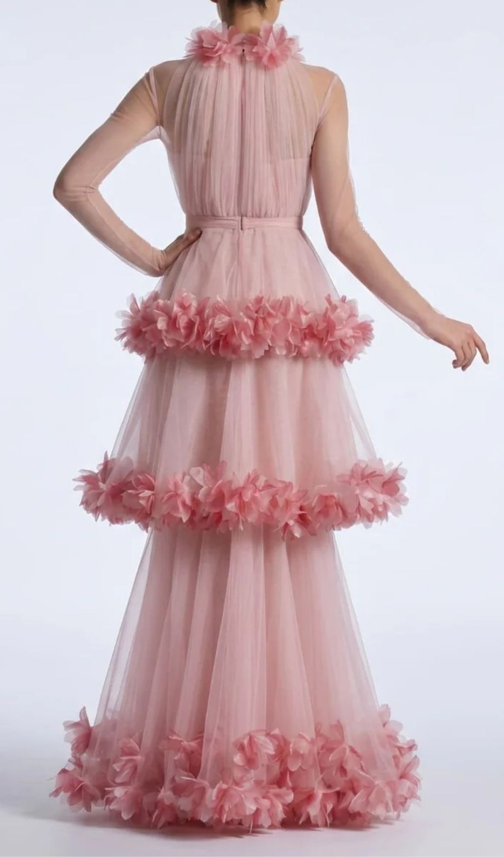 Fashionslee Women Serano Flower Tiered Maxi Dress