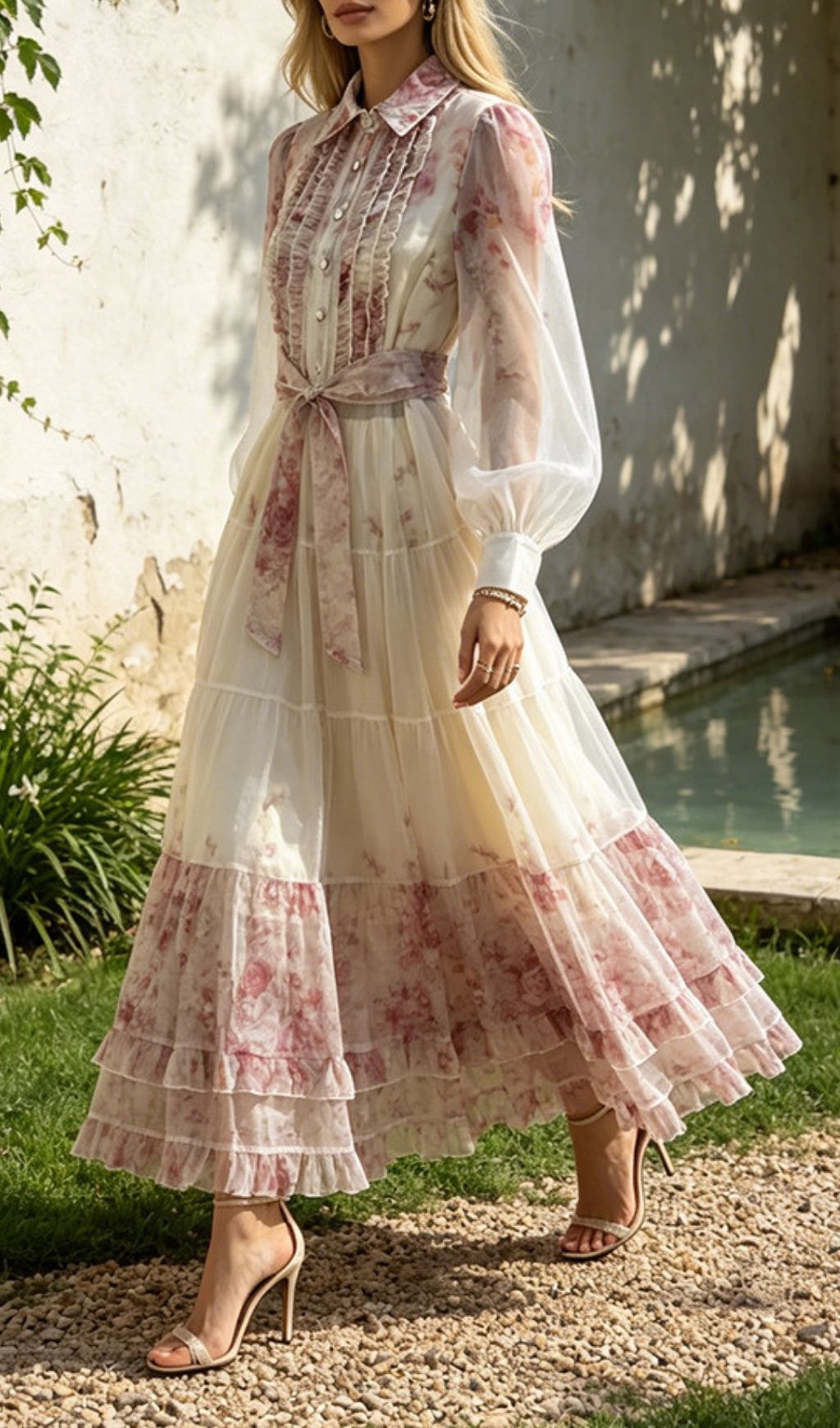 Fashionslee Women Magistra Long Sleeve Maxi Dress