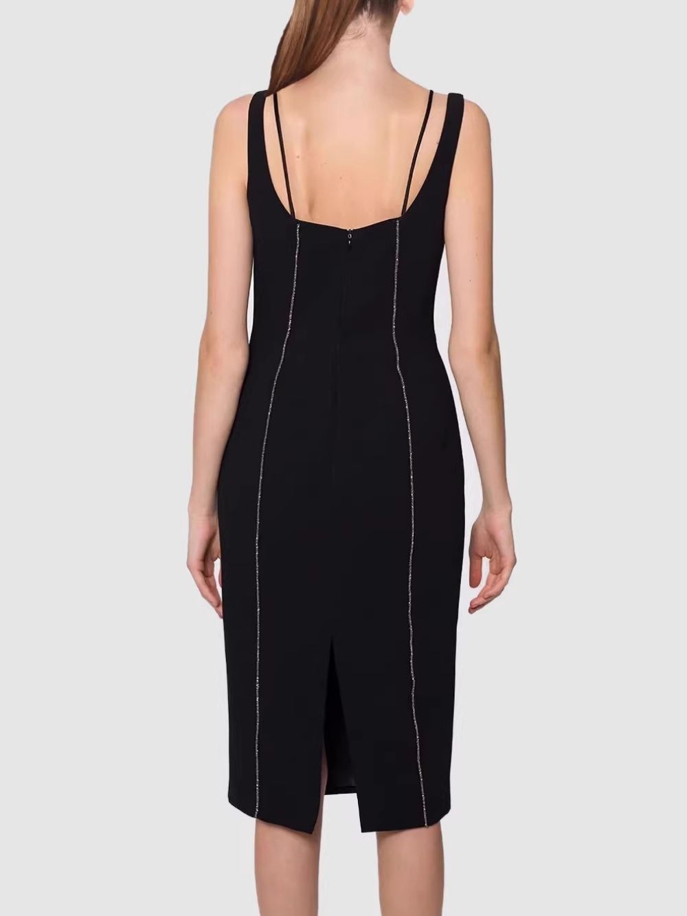 1abf3016d49ba5e1e98e775e8c16dd98.jpg Fashionslee Women Madina Black Strappy Bandage Midi Dress