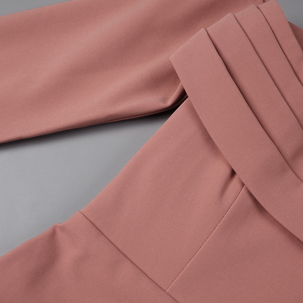 Fashionslee Women Lauryn Pink Off-Shoulder Midi Dress