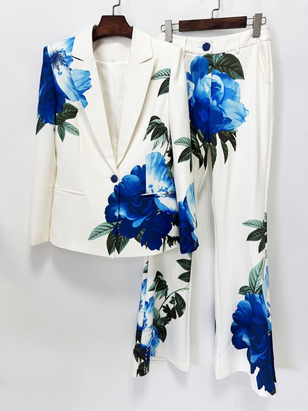 Makiya Flower Printed Blazer Set - OWNCI