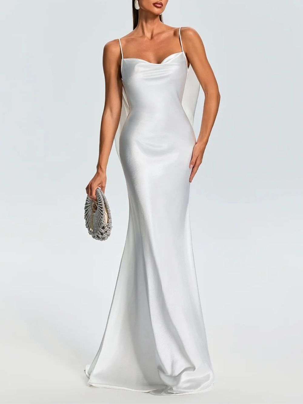 1dbbdee24beb162a5450e3276328ca1b Farica Backless Satin Maxi Dress