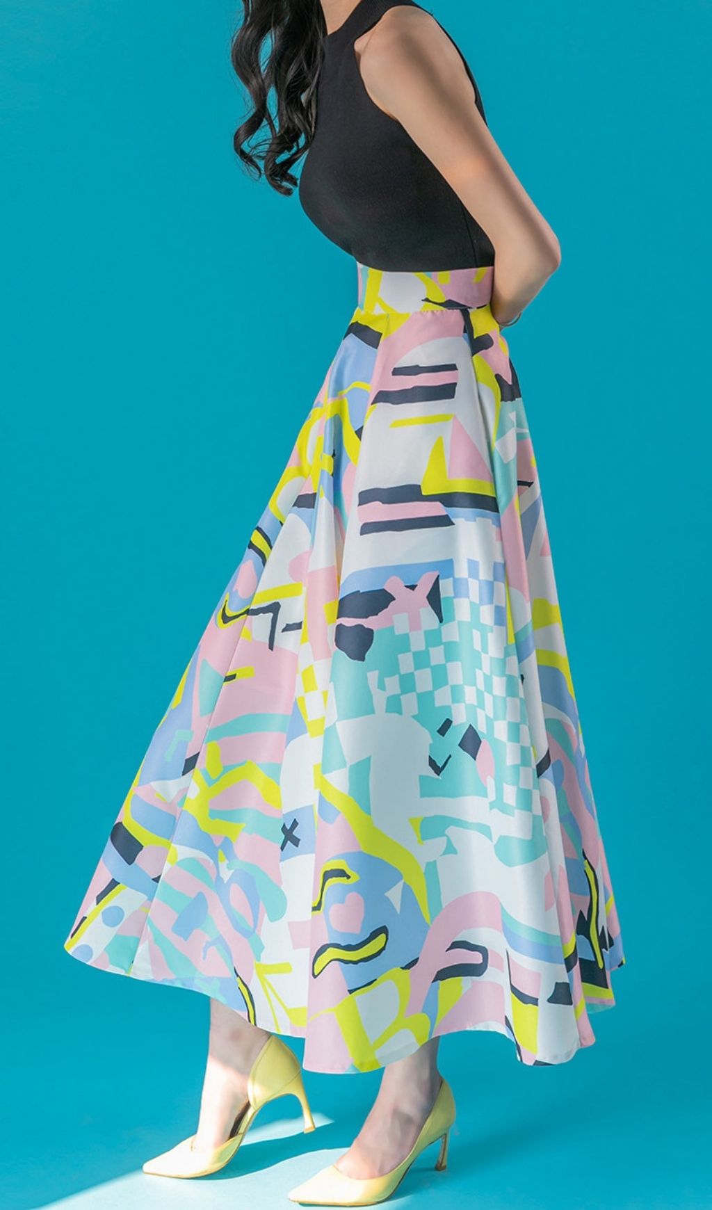 Fashionslee Women Lilike Printed Midi Skirt