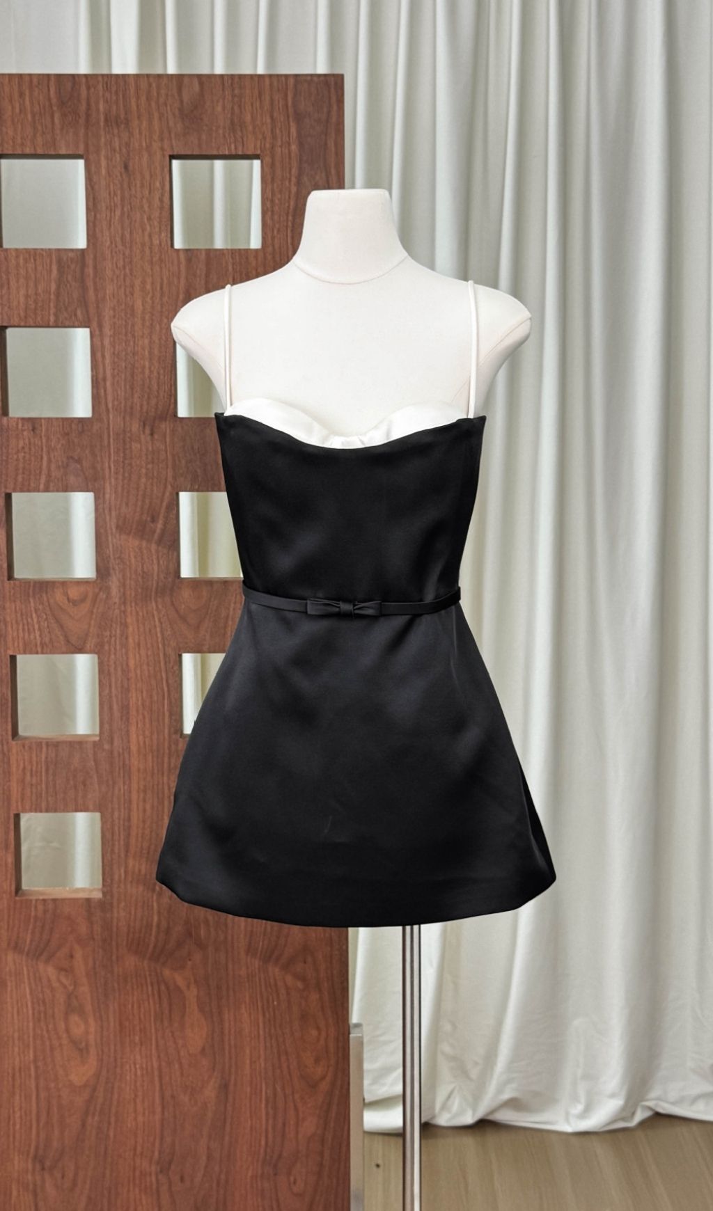 Fashionslee Women Rethan Spaghetti Mini Dress In Black