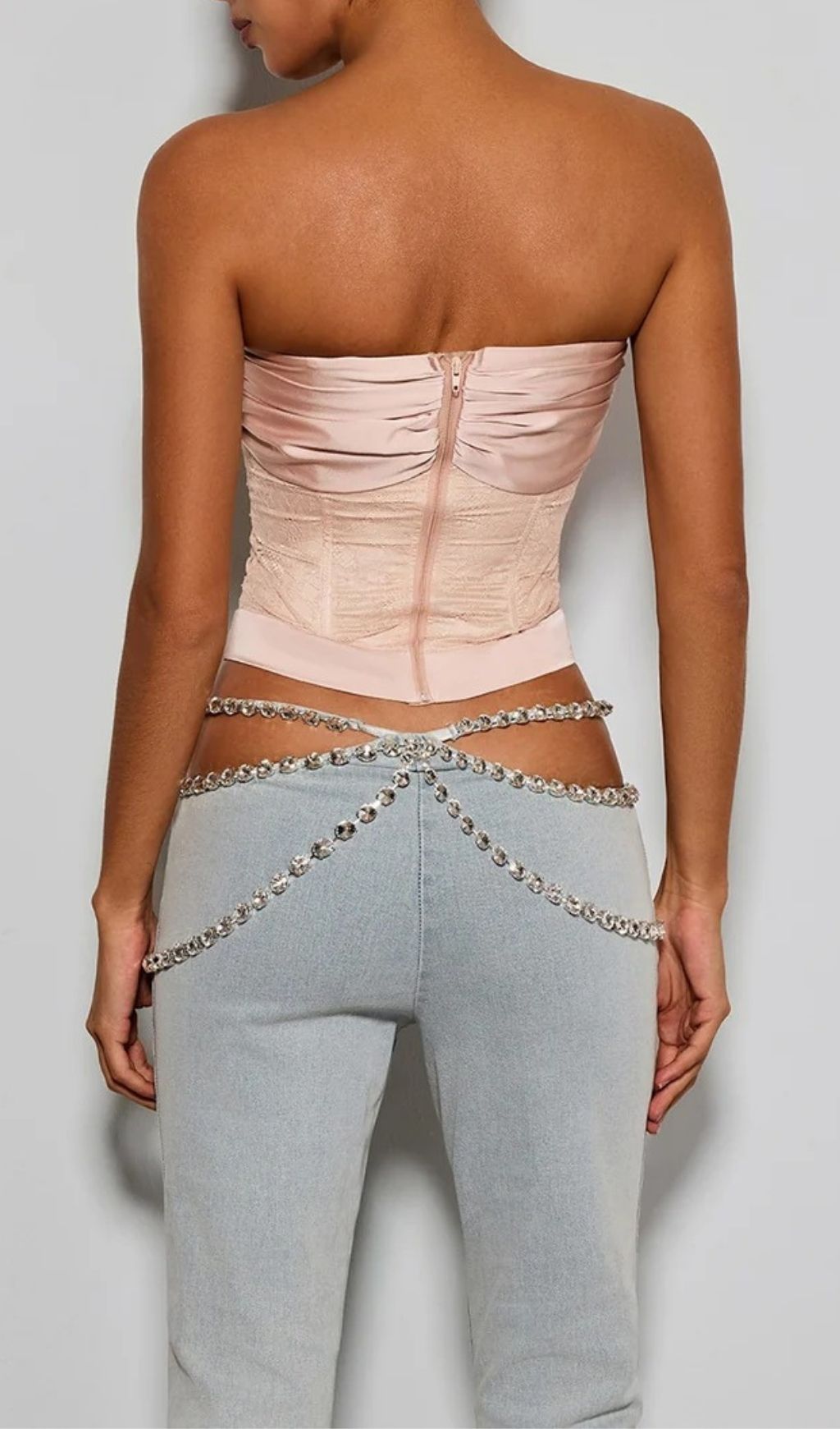 Fashionslee Women Eternity Strapless Lace Corset Top