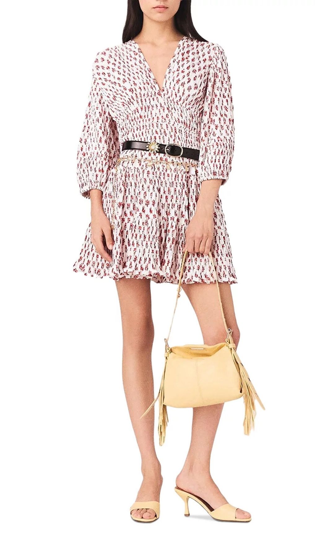 Fashionslee Women Printed Pleated Dress