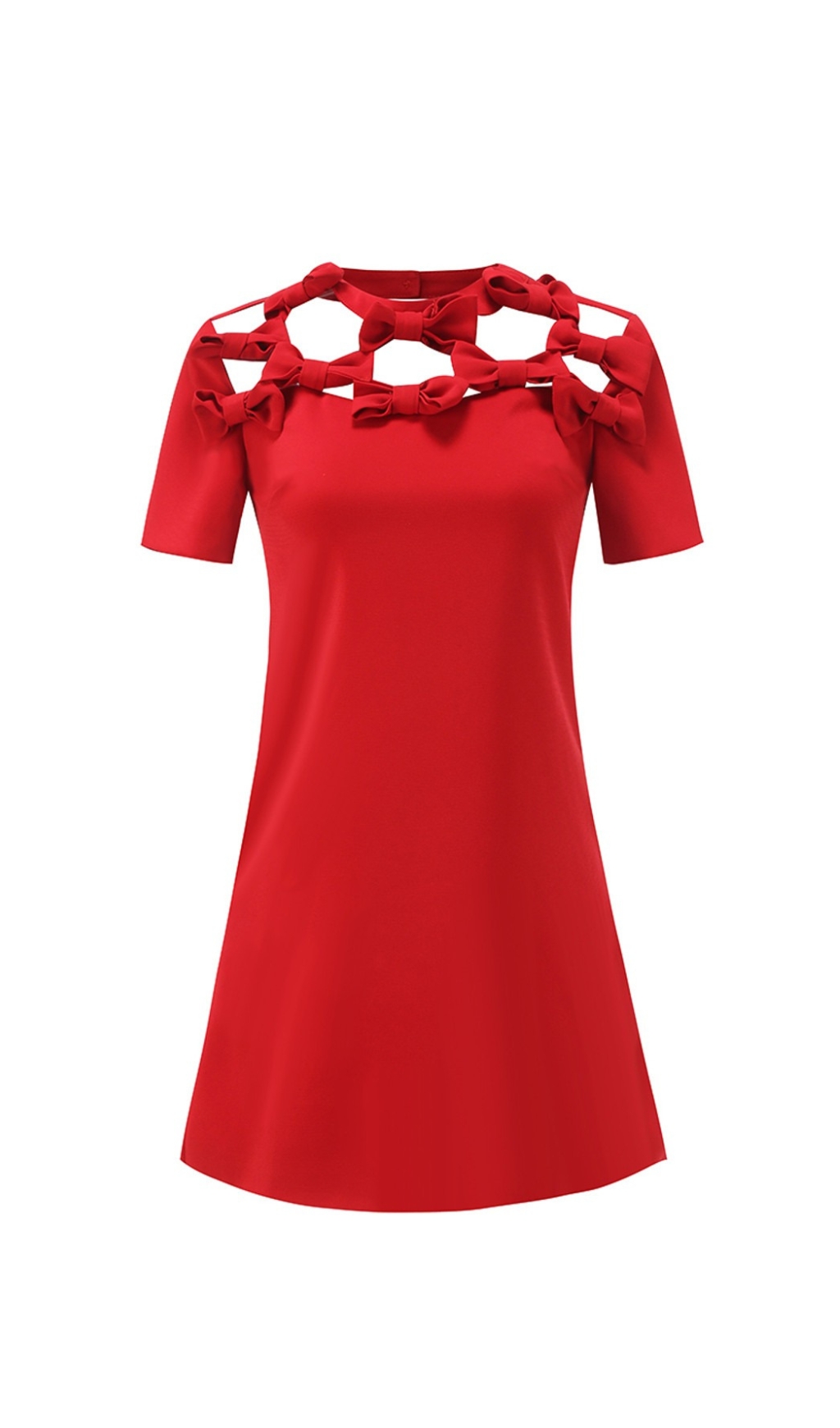 2390a97cee1c74d353a9a47ef52f8eb4 Boa Red Bow Detail Mini Dress