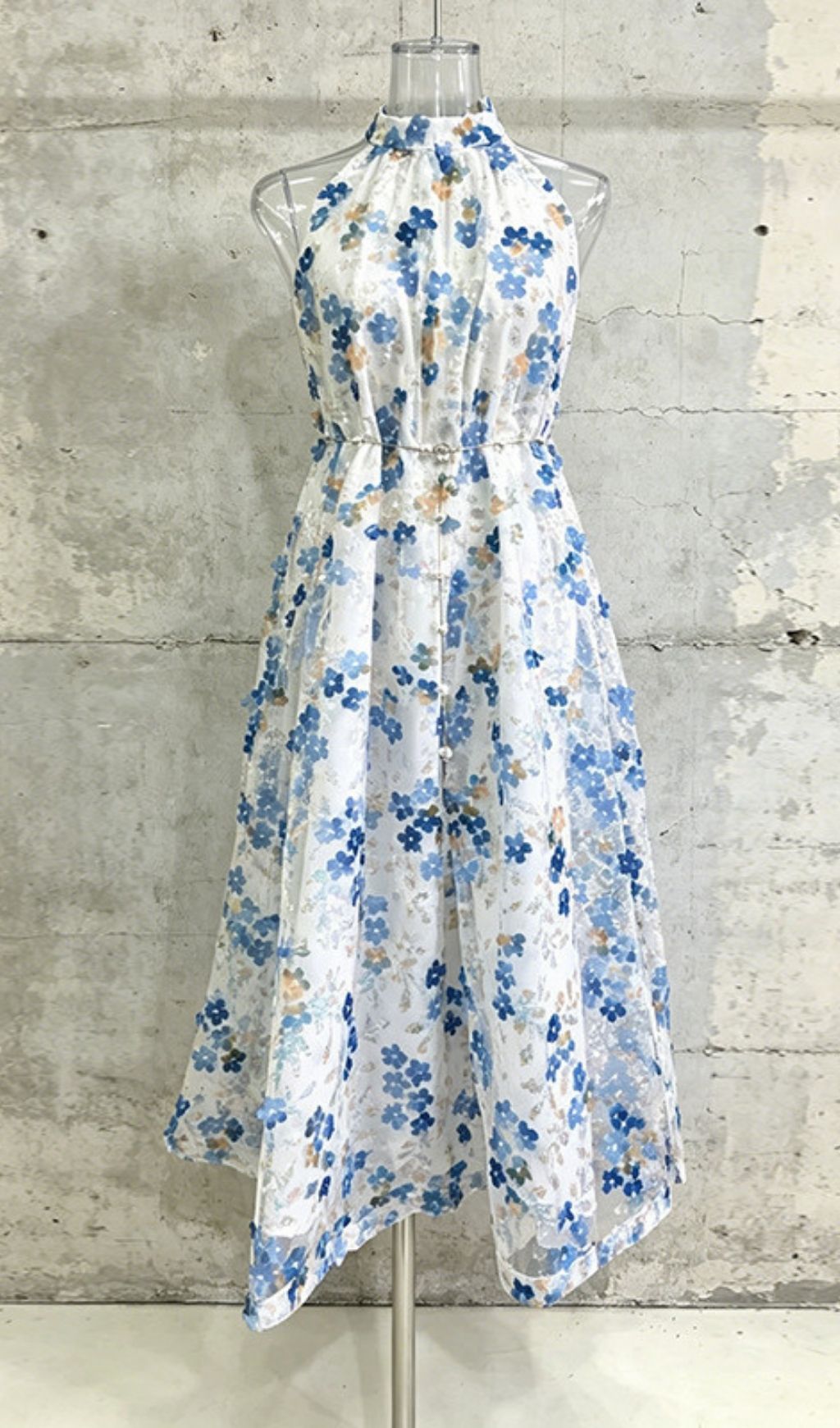 Fashionslee Women Leontien Halter Floral Midi Dress