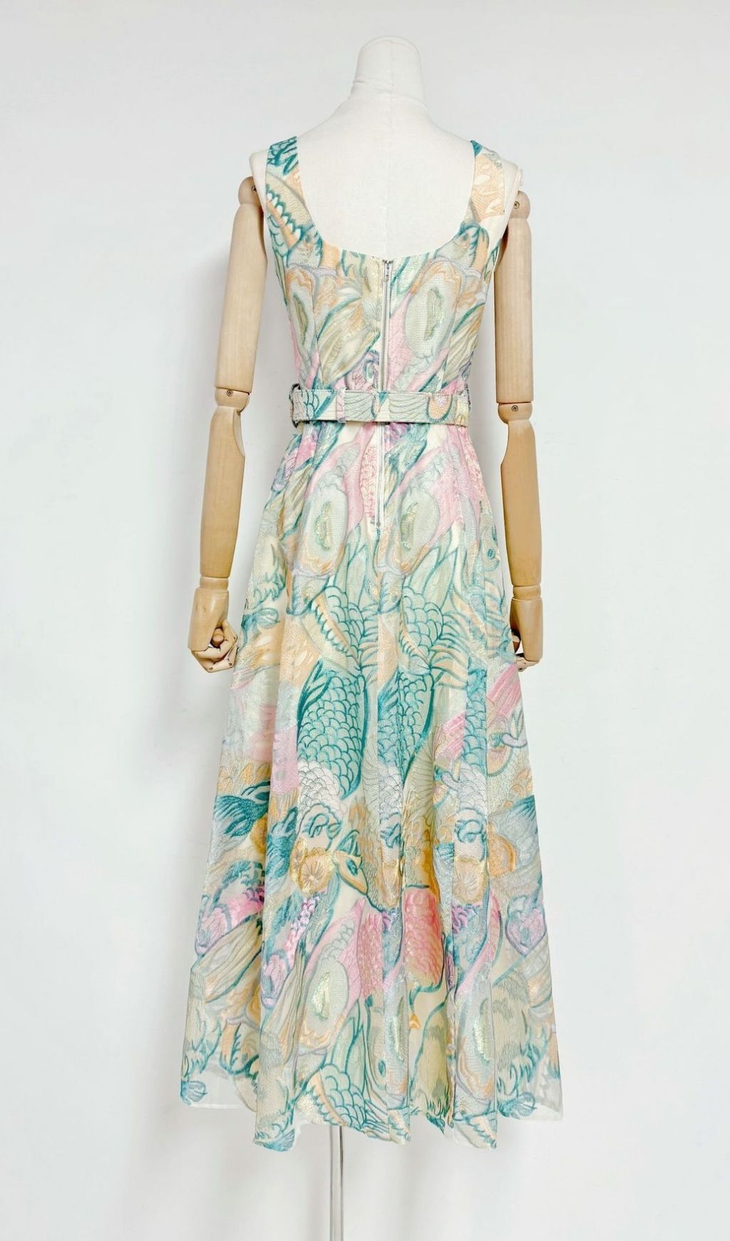 Fashionslee Women Macklyn Printed Midi Dress With Belt