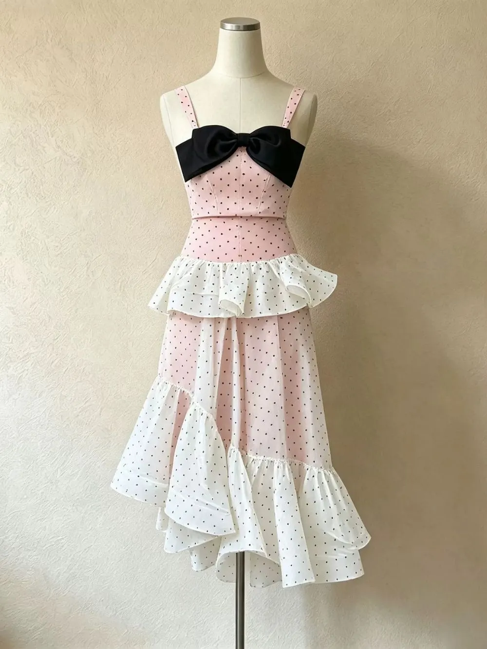 Malva Bow Dot Two-Piece Set
