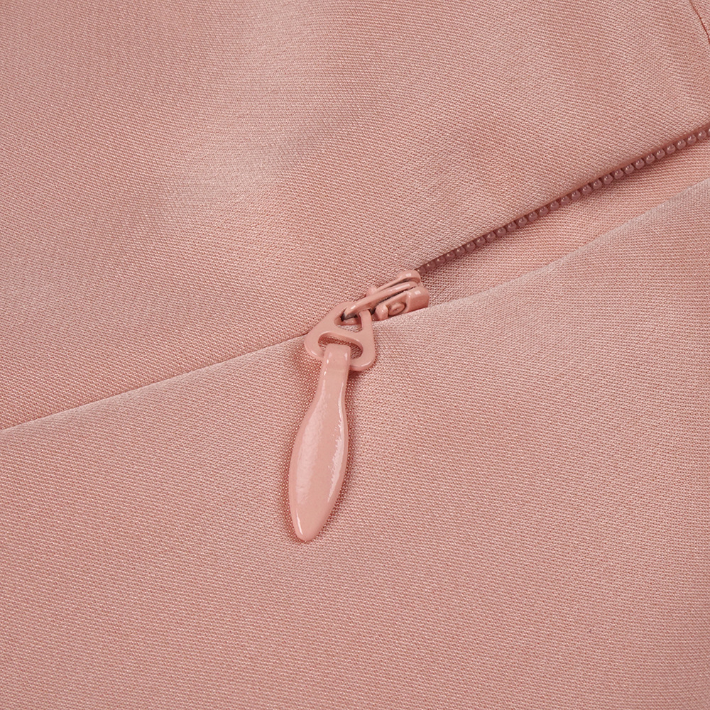 Fashionslee Women Lauretta Pink Satin Strappy Midi Dress