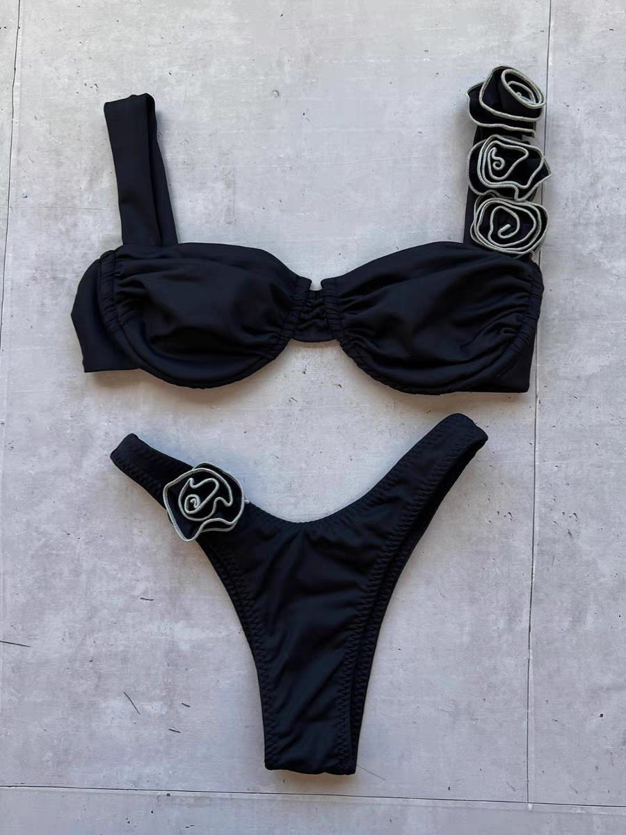 3D Three-Dimensional Flower Split Bikini - OWNCI 3D Three-Dimensional Flower Split Bikini - OWNCI