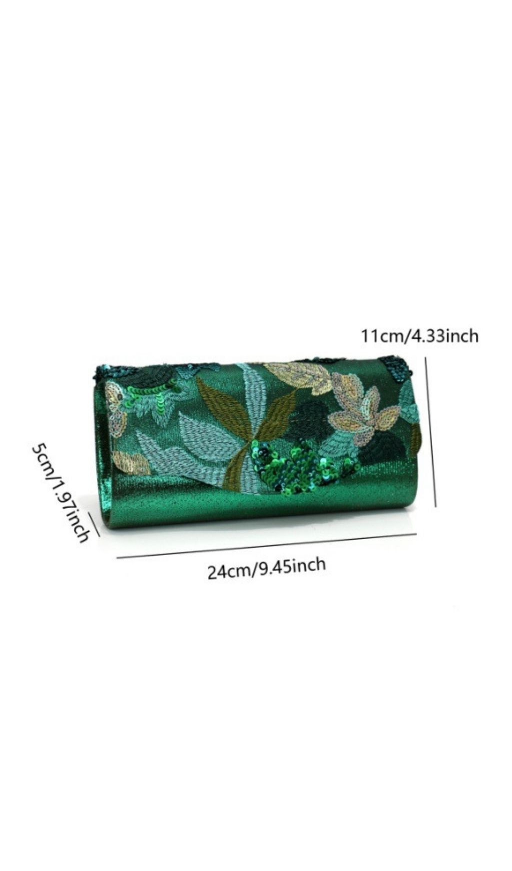 271339c412f675773dec6cb418e2bca5.jpg Fashionslee Women Leala Green Flower Sequin Handbag
