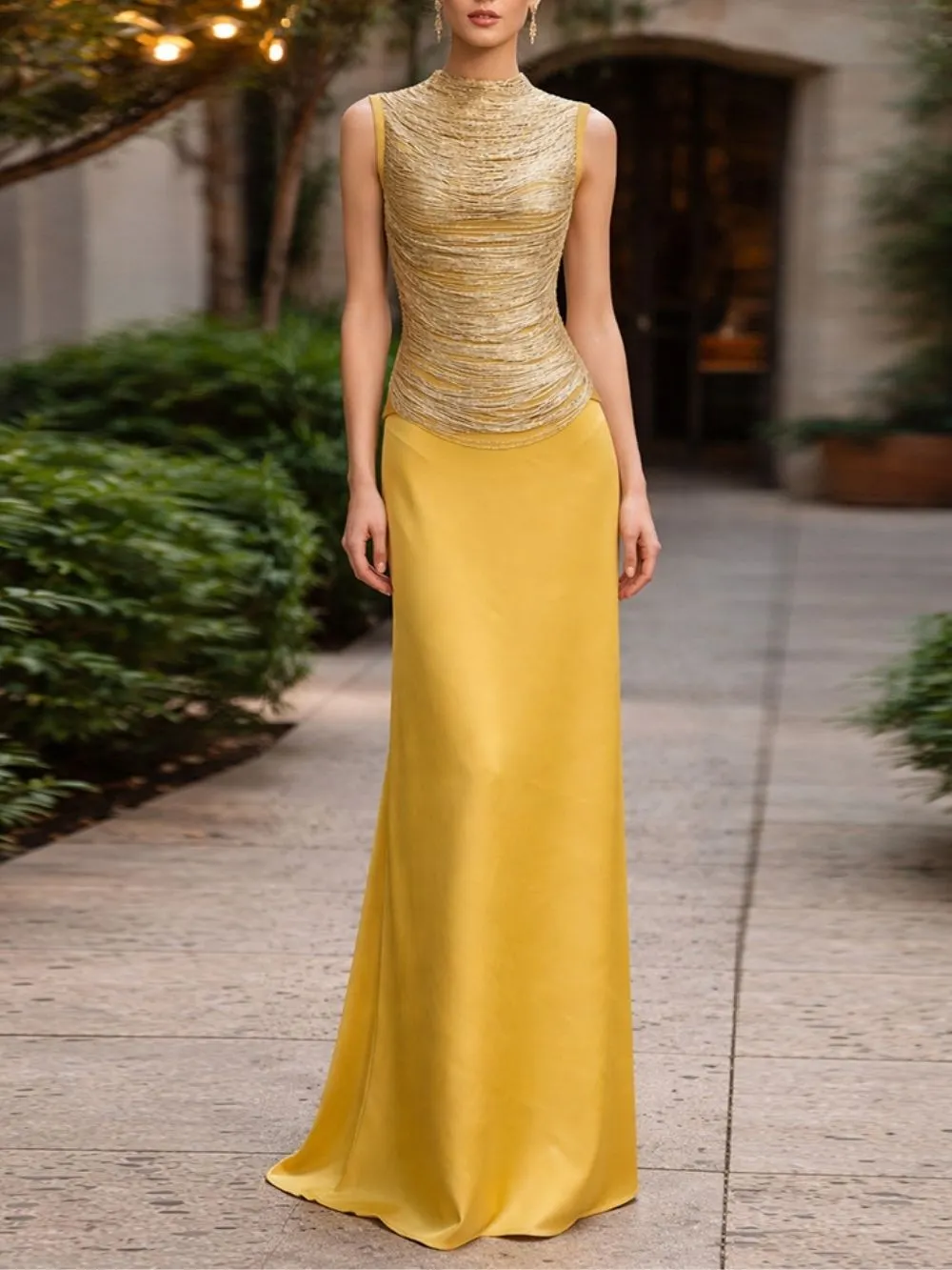 Malkia Gold Tassel Two-Piece Set - OWNCI