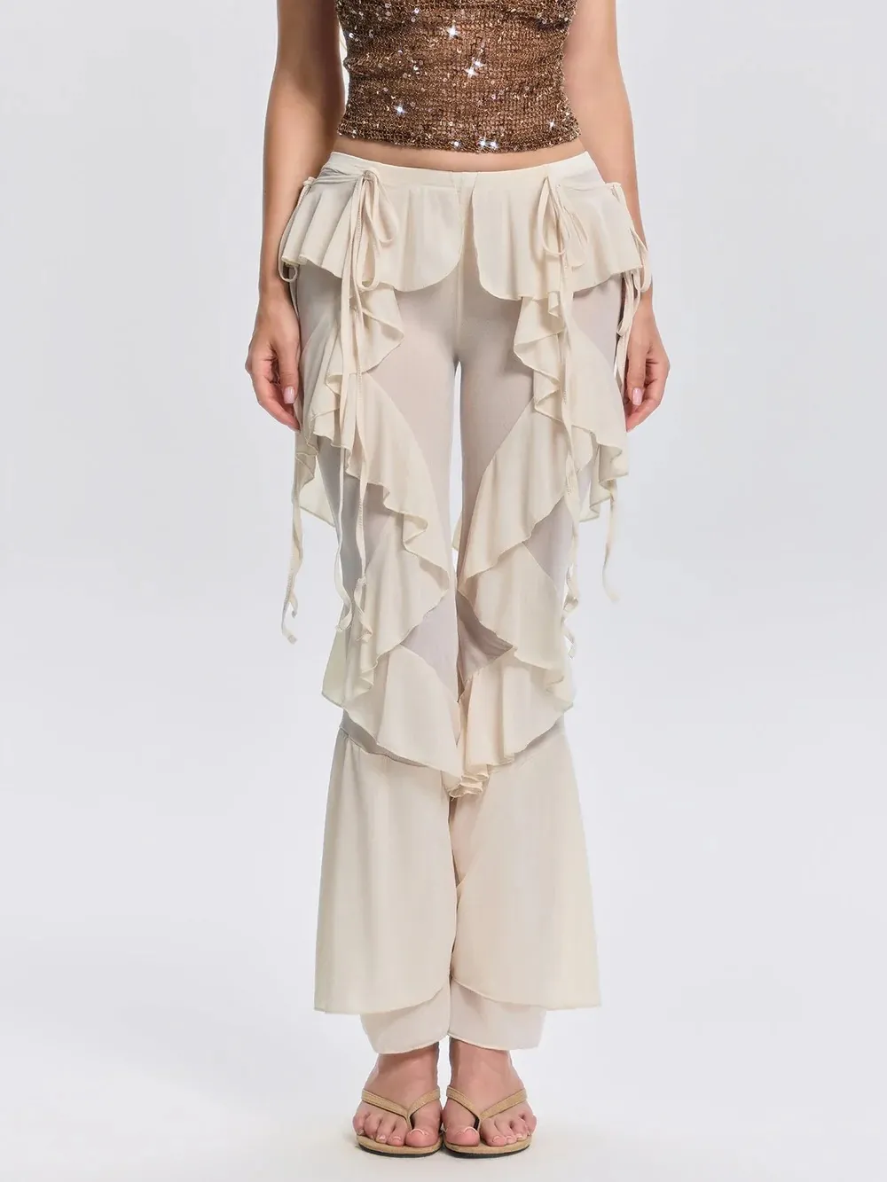 Norvela Ruffle Flare Pants