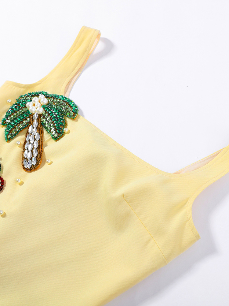 Conlan Yellow Embellished Mini Dress - OWNCI Conlan Yellow Embellished Mini Dress - OWNCI