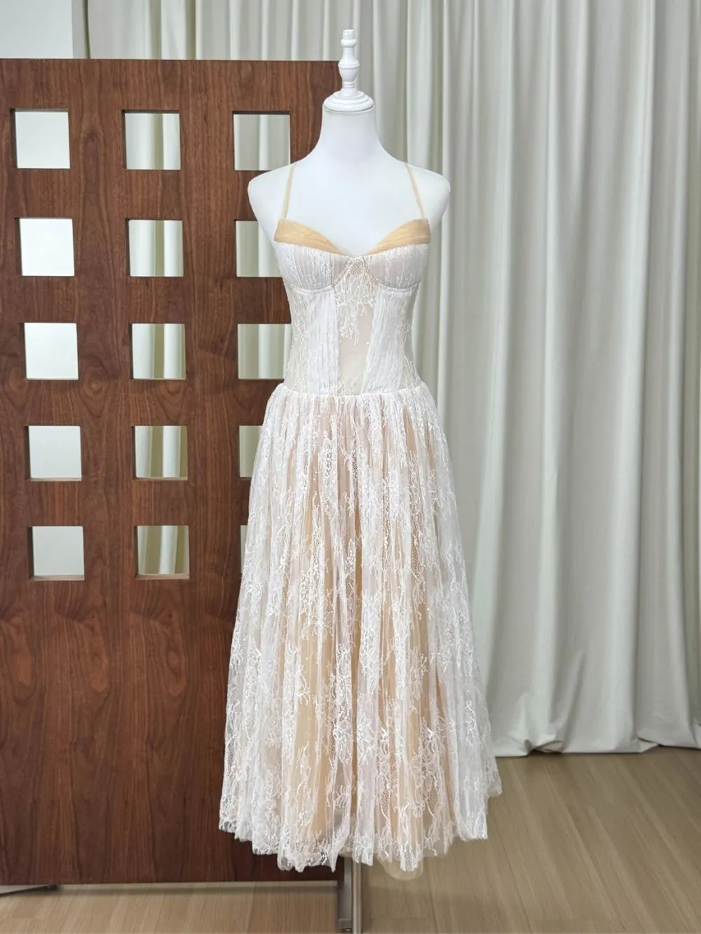 2b4f7137ee9682410c2daf0ce97a79dd Mahesa Strappy Lace Maxi Dress