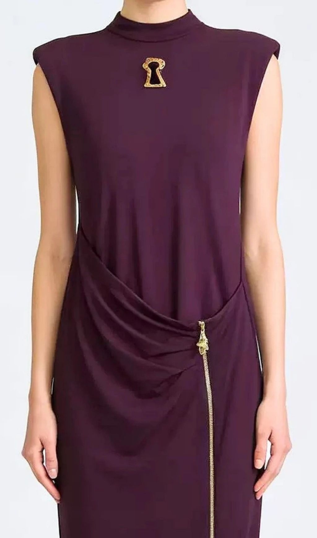 2bcb24f2dc515d80988ea6a7340434c0 Leifs Sleeveless Zip Maxi Dress - Purple