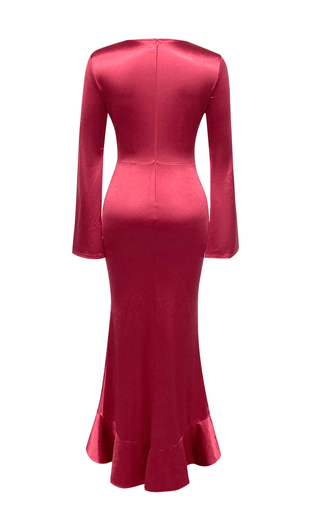 Balliol Red V-Neck Ruched Maxi Dress - OWNCI Balliol Red V-Neck Ruched Maxi Dress - OWNCI