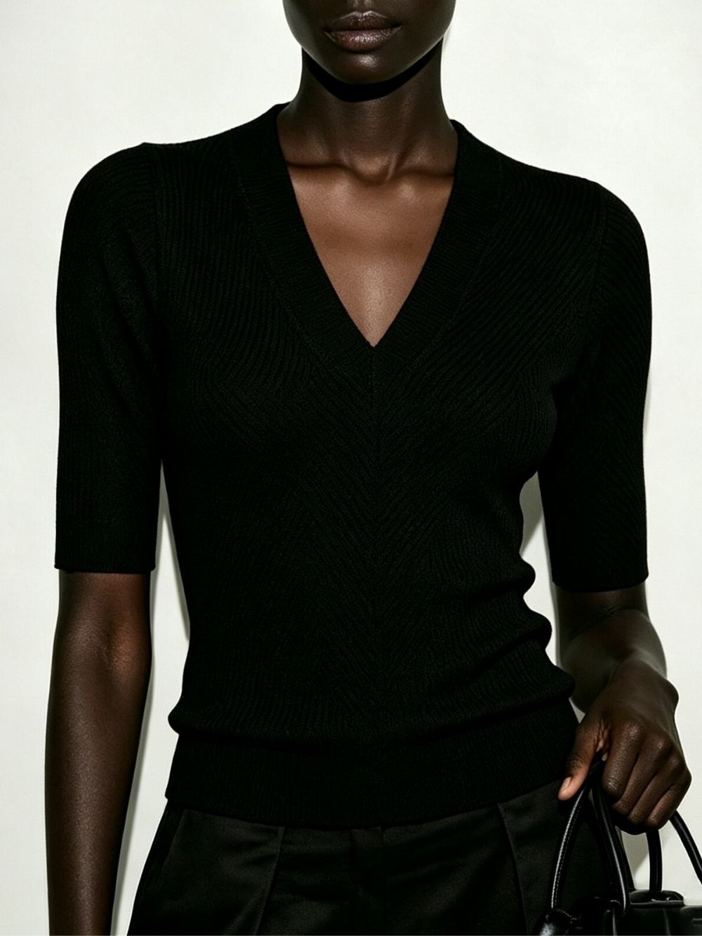 Majesty V-Neck Knit Top - OWNCI Majesty V-Neck Knit Top - OWNCI