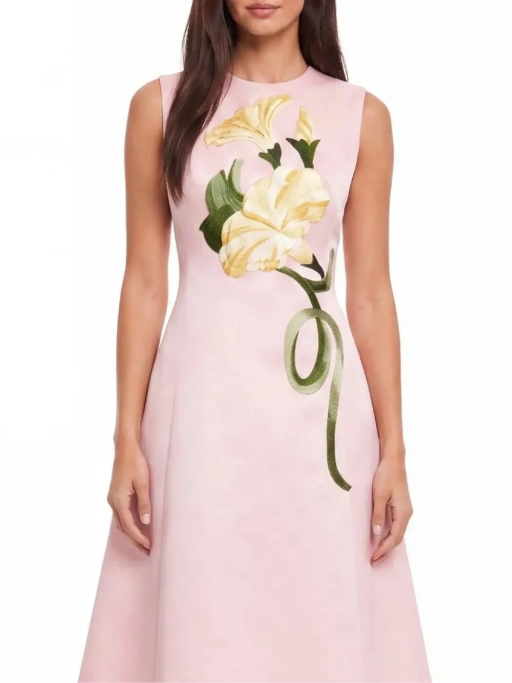 Daryne Sleeveless Flower Midi Dress