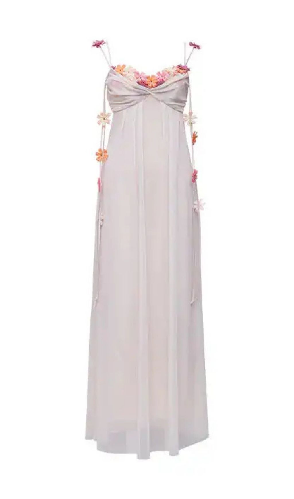 Farah Flower Maxi Dress In Ivory - OWNCI