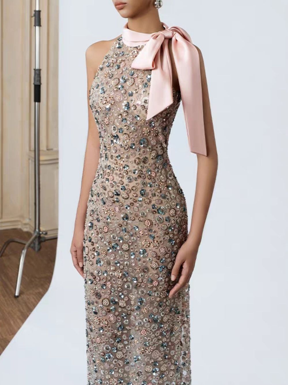 Madalynn Sleeveless Embellished Maxi Dress