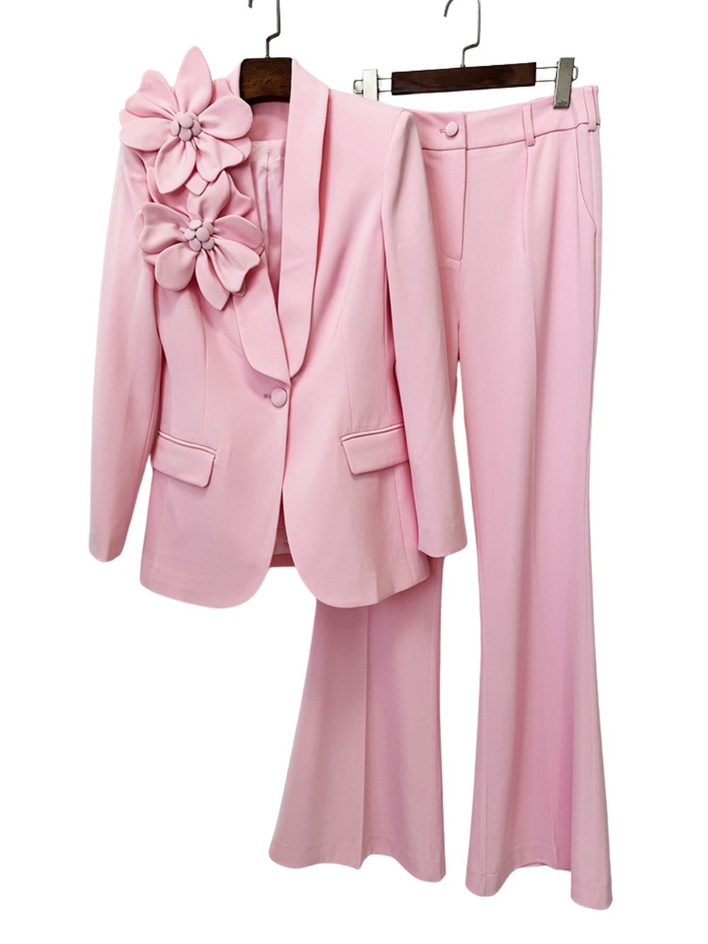 Makimi Flower Embellished Blazer Set